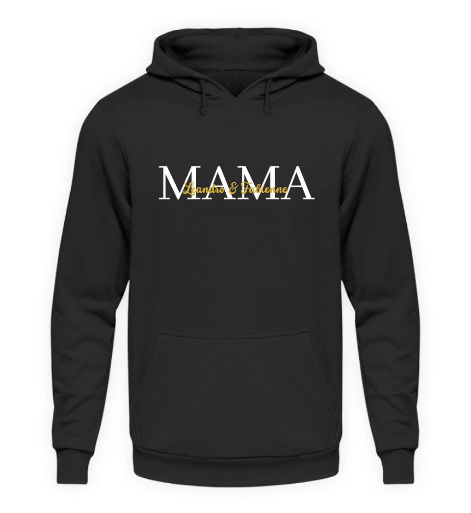 Mamas personalisierbarer Hoodie mit Kindernamen