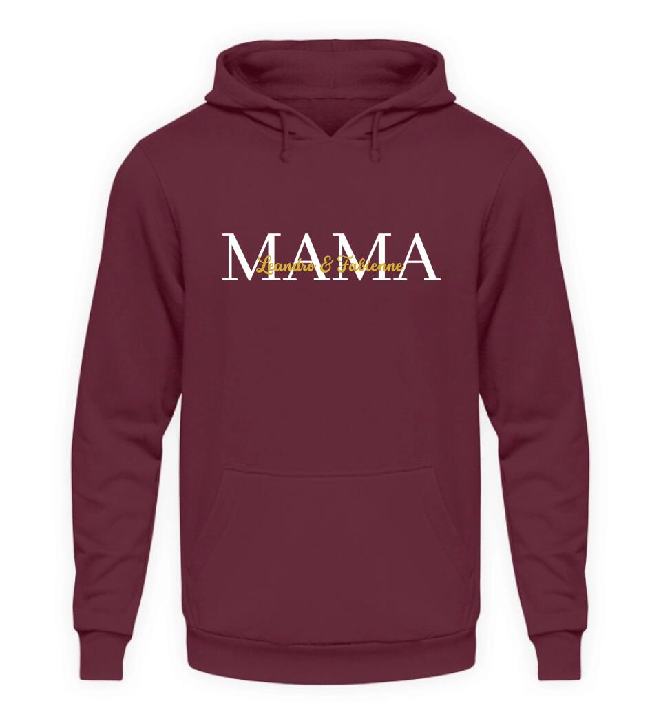 Mamas personalisierbarer Hoodie mit Kindernamen