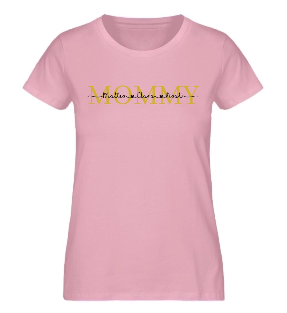 Mommy Personalisiertes Premium Shirt aus Biobaumwolle