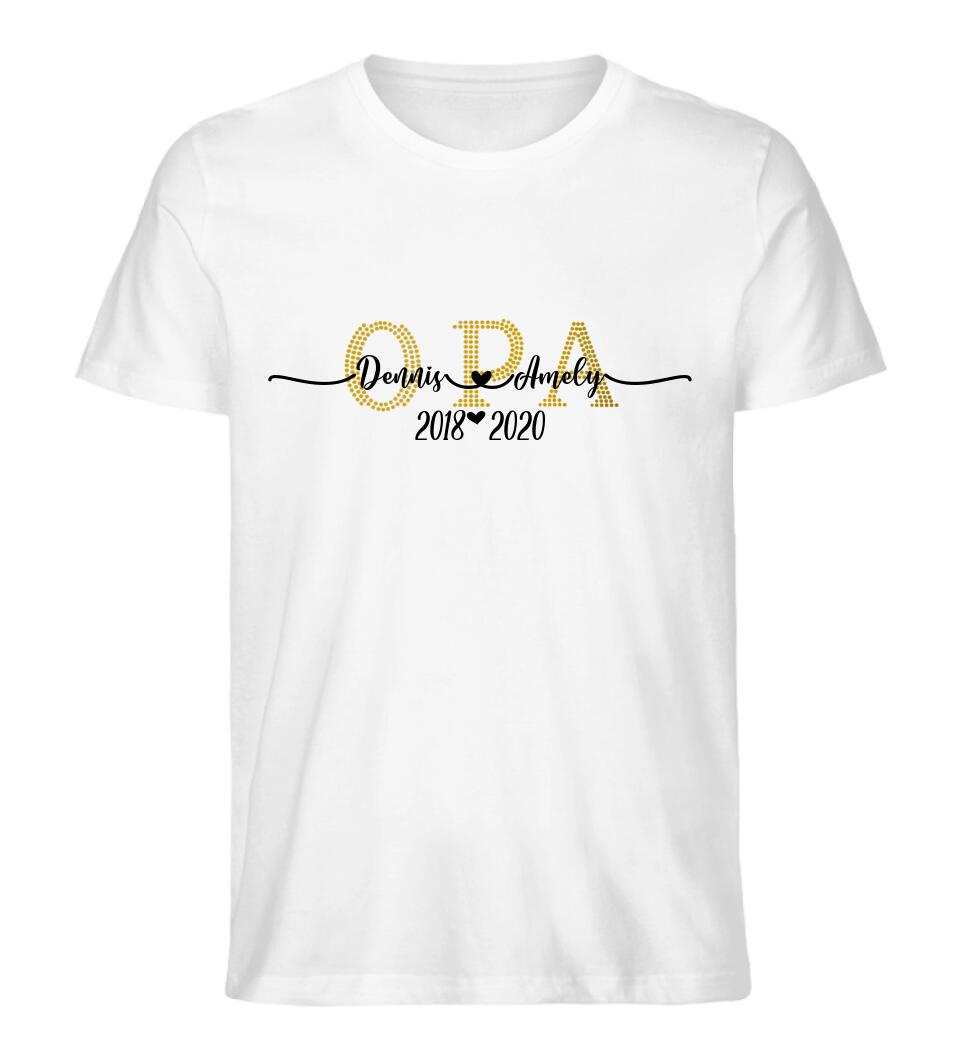 Oma & Opa personalisiertes Premium T-Shirt aus Biobaumwolle