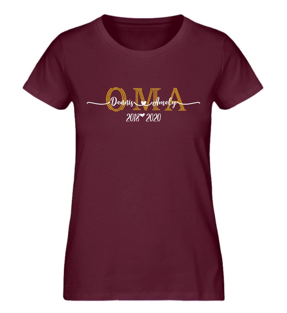 Oma & Opa personalisiertes Premium T-Shirt aus Biobaumwolle