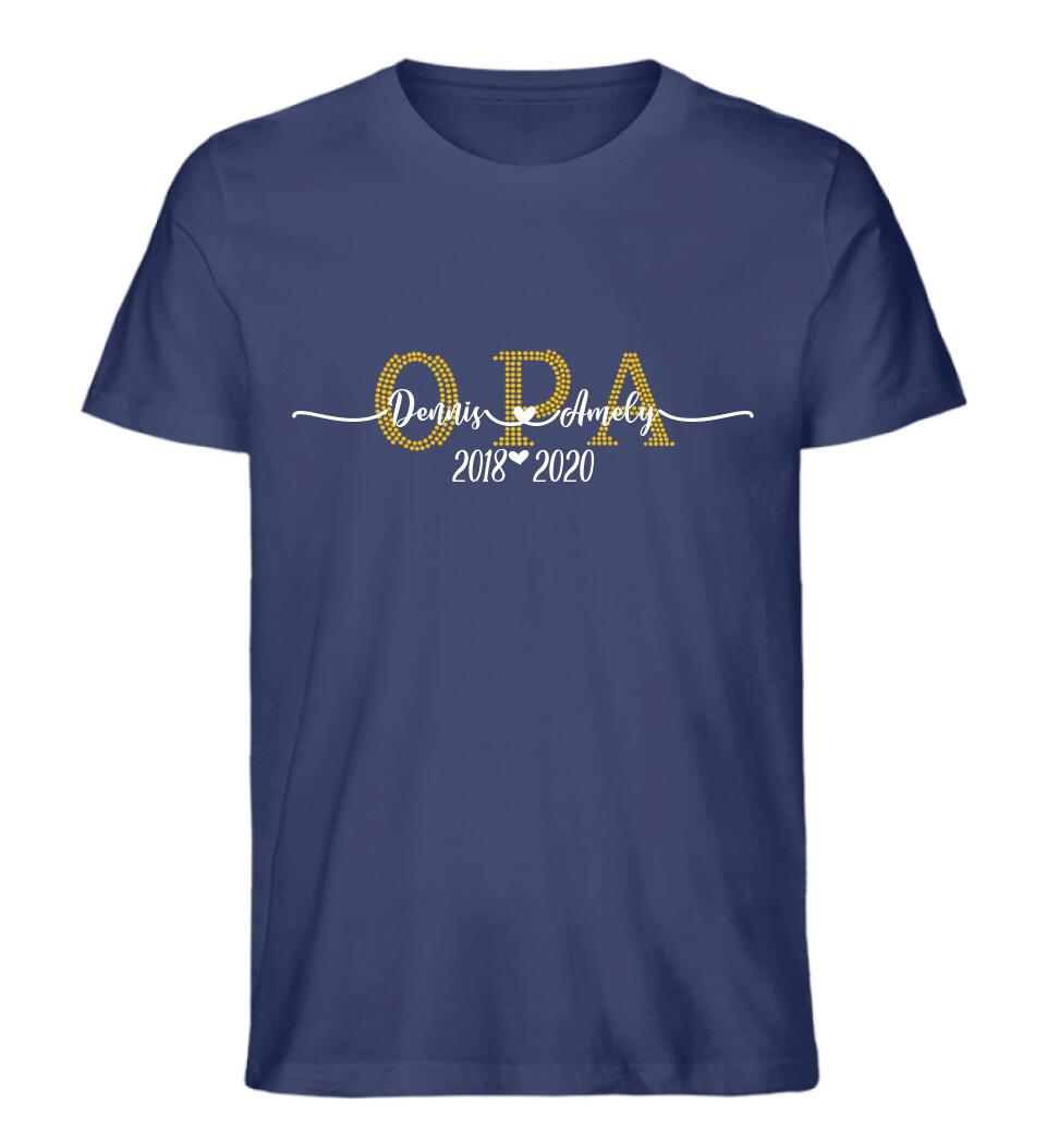 Oma & Opa personalisiertes Premium T-Shirt aus Biobaumwolle