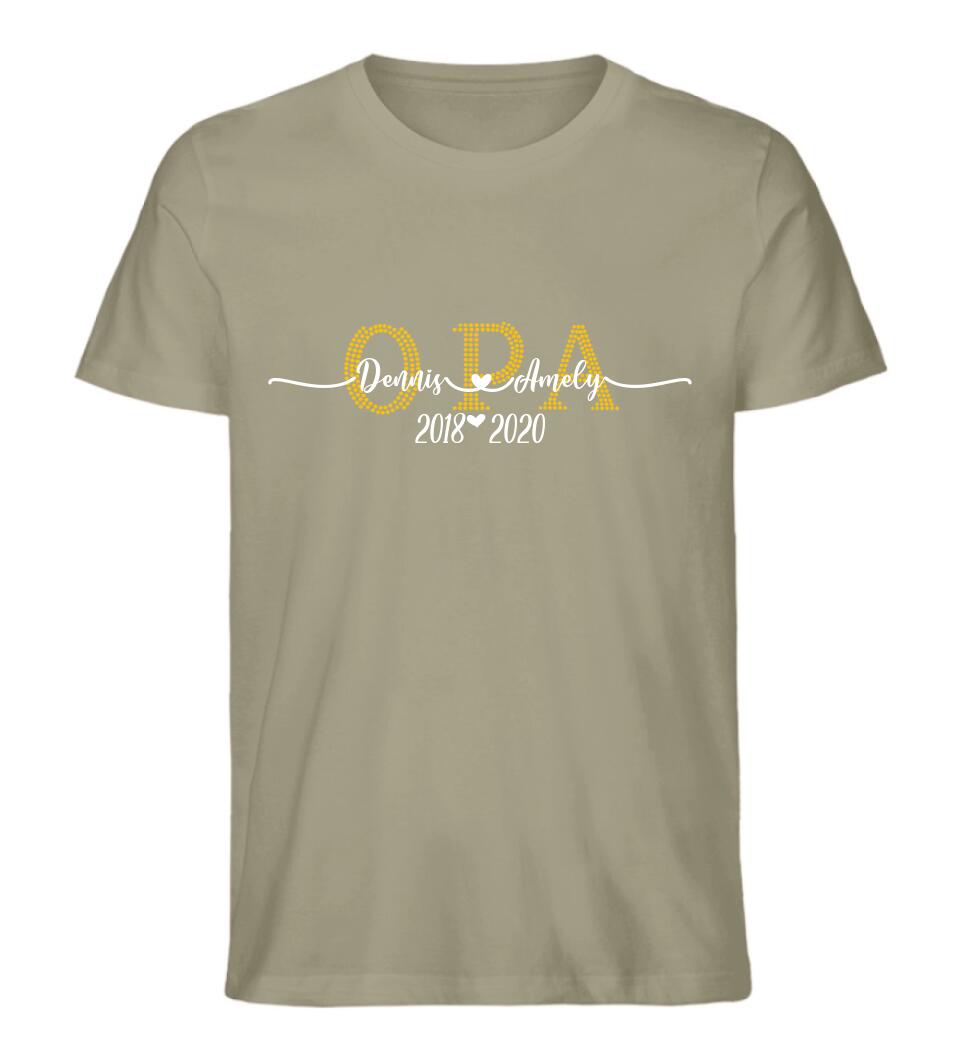 Oma & Opa personalisiertes Premium T-Shirt aus Biobaumwolle