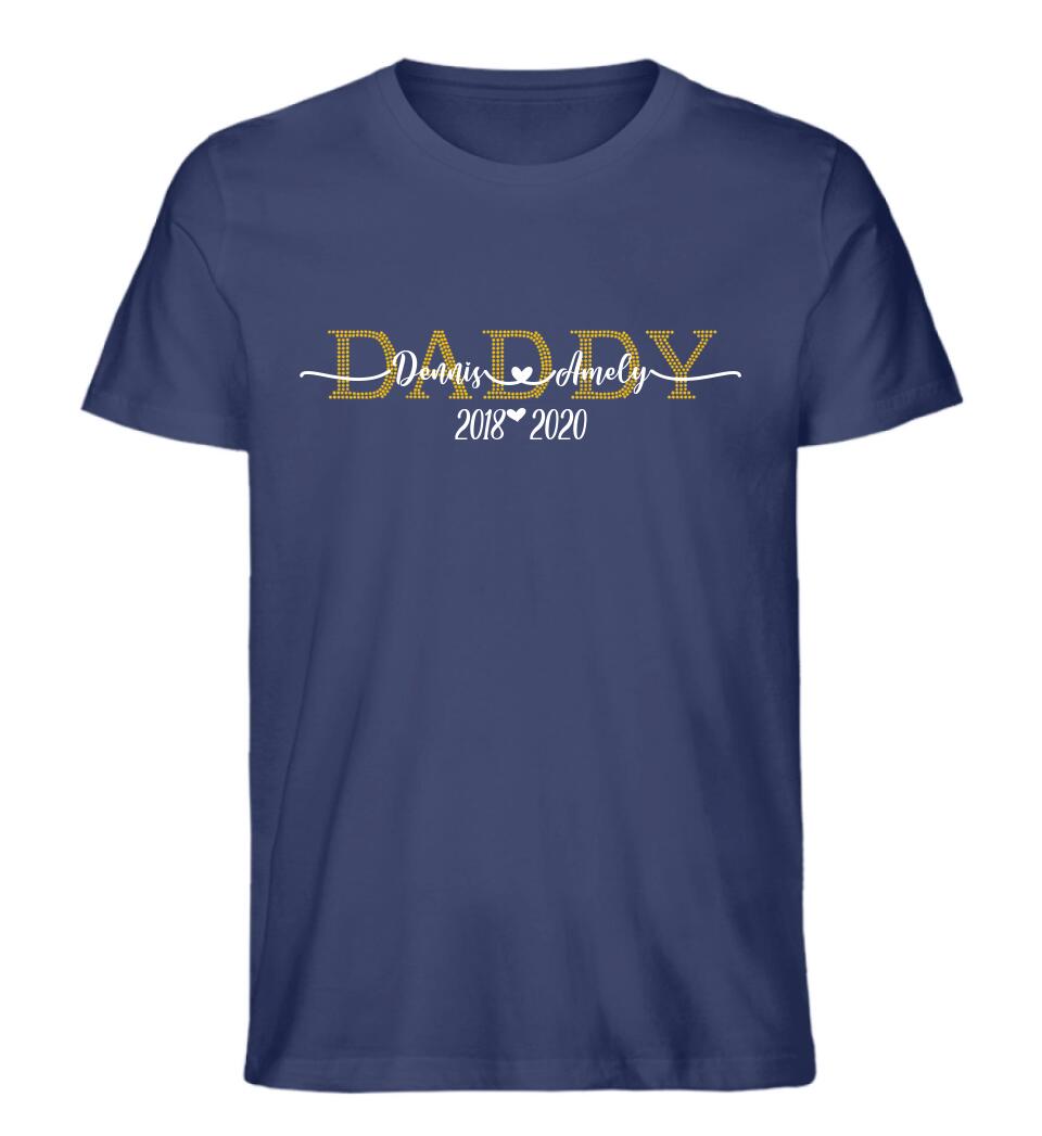 Daddy & Mommy personalisiertes Premium Shirt aus Biobaumwolle