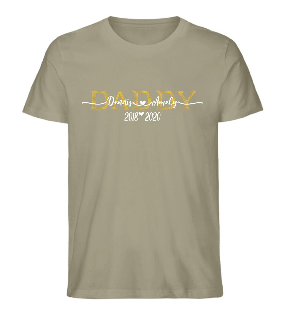 Daddy & Mommy personalisiertes Premium Shirt aus Biobaumwolle