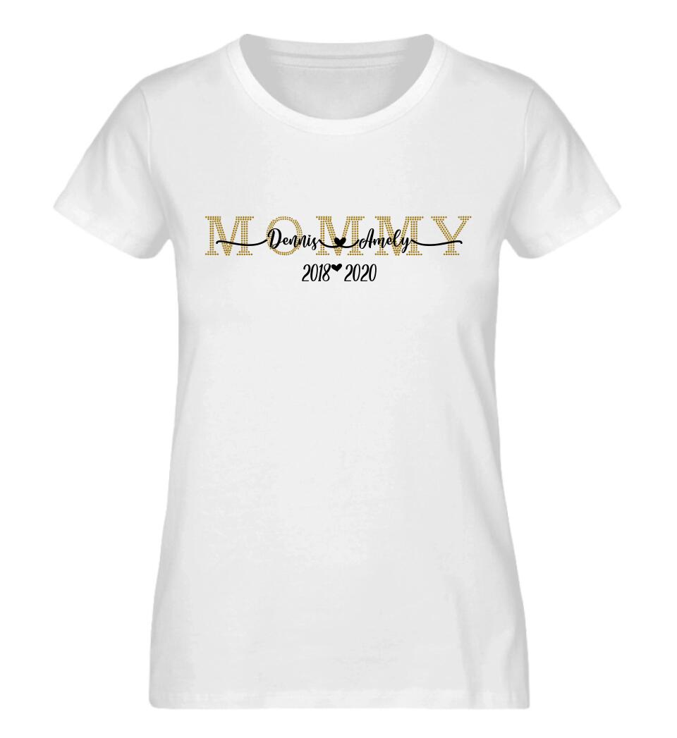 Daddy & Mommy personalisiertes Premium Shirt aus Biobaumwolle