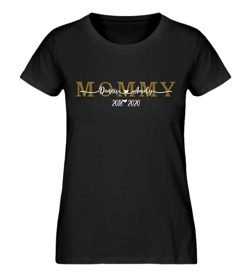 Daddy & Mommy personalisiertes Premium Shirt aus Biobaumwolle