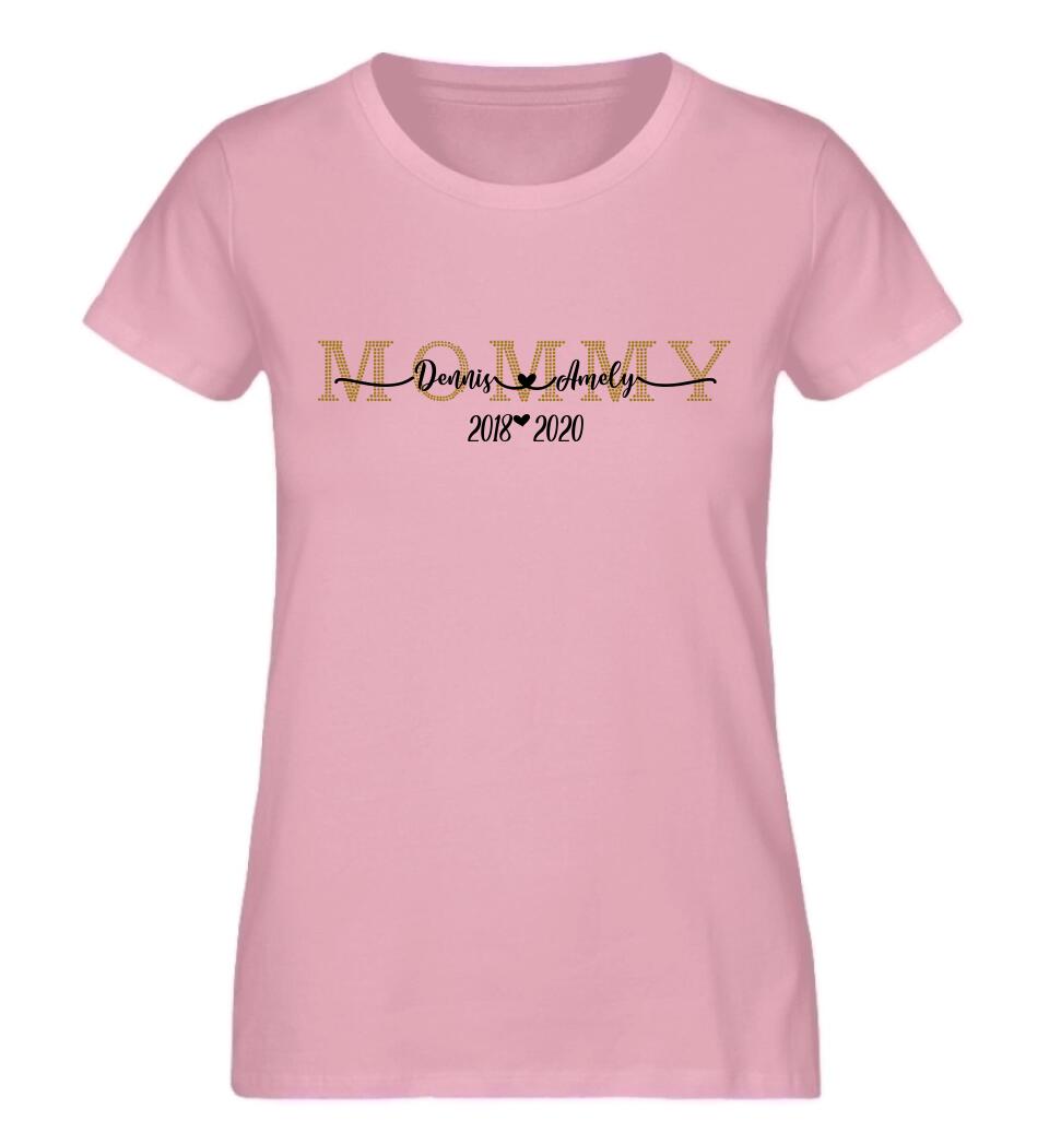 Daddy & Mommy personalisiertes Premium Shirt aus Biobaumwolle