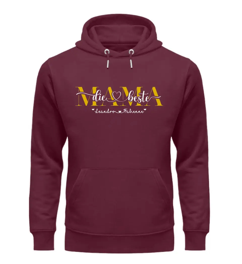 Die beste Mama Premium Hoodie personalisierbar