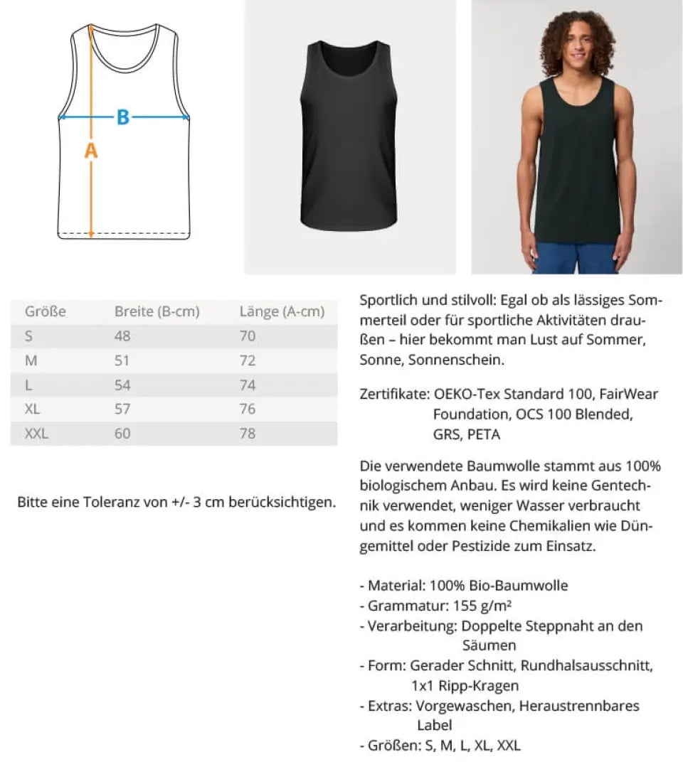 Wunschname Personalisiertes Herren Premium Tanktop