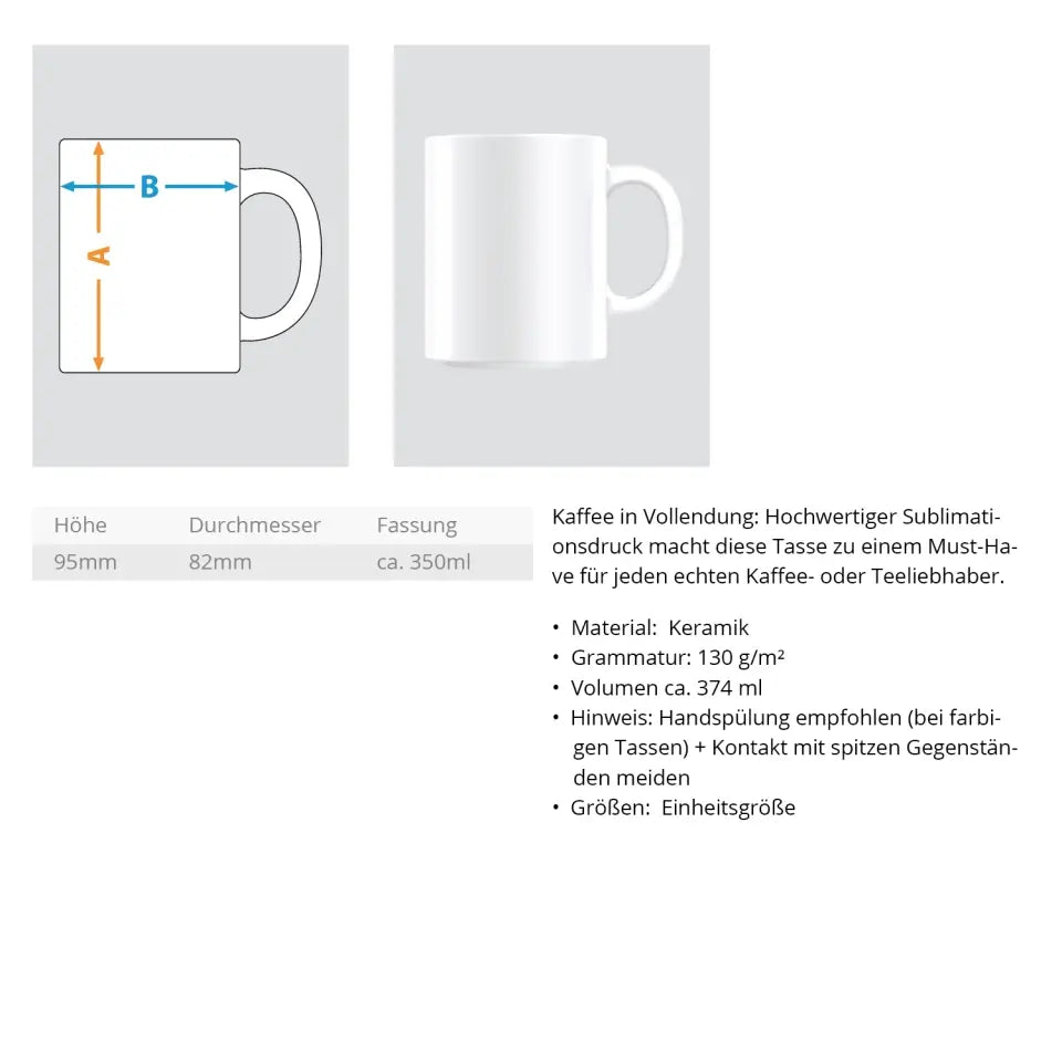 Coffee Break Tasse und Herzhenkel-Tasse