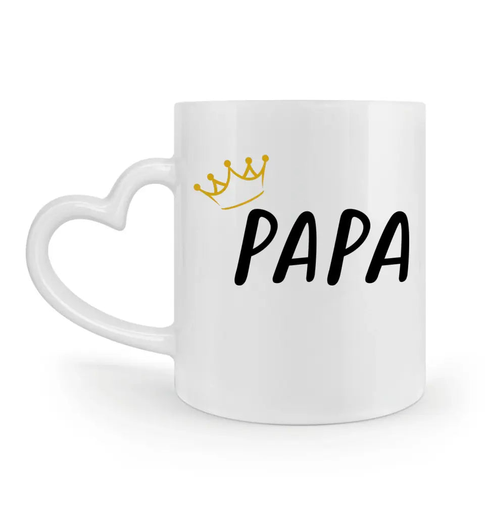 Papa Krone Tasse | Herz Henkeltasse