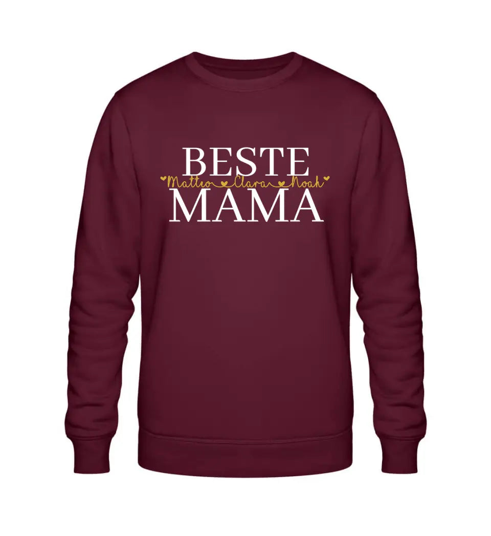 Beste Mama Premium Sweatshirt Pullover - viele Kindernamen personalisierbar