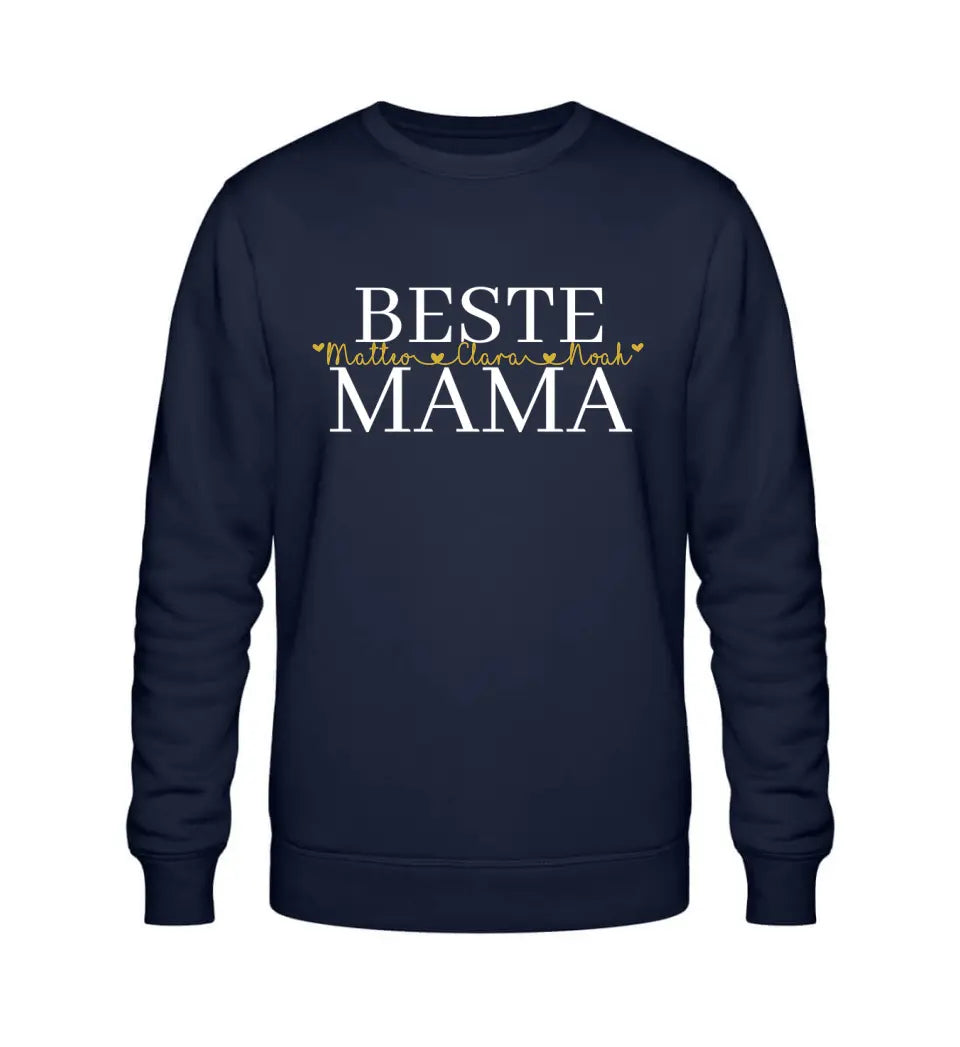 Beste Mama Premium Sweatshirt Pullover - viele Kindernamen personalisierbar