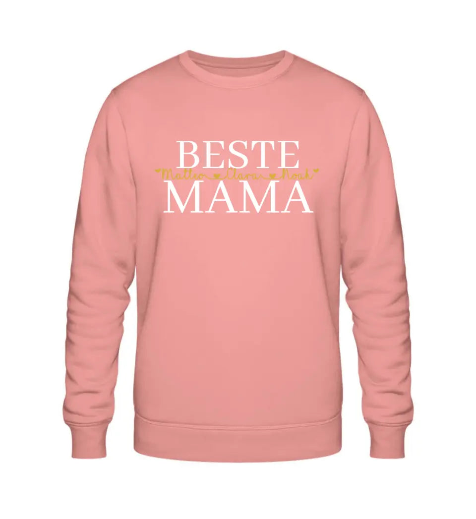 Beste Mama Premium Sweatshirt Pullover - viele Kindernamen personalisierbar