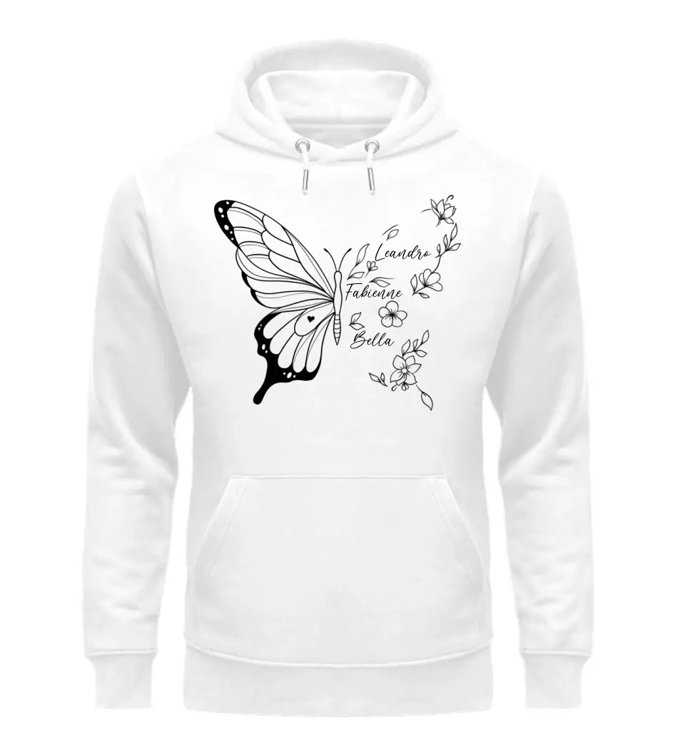 Schmetterlingsblume Hoodie Personalisierbar