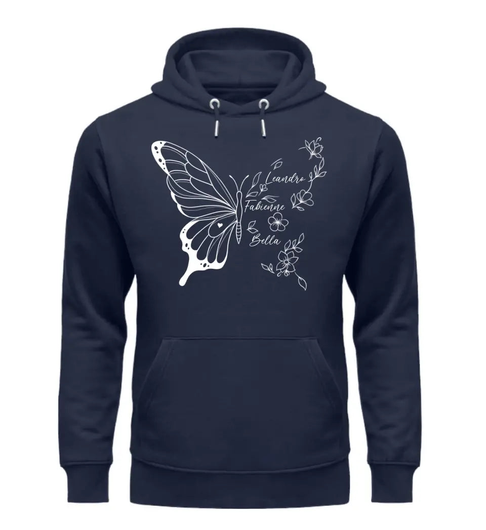 Schmetterlingsblume Hoodie Personalisierbar