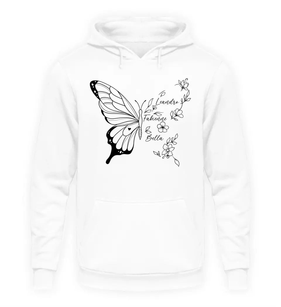 Schmetterlingsblume Hoodie Personalisierbar