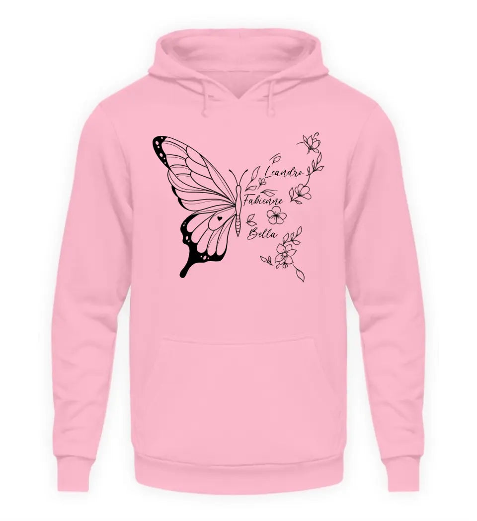 Schmetterlingsblume Hoodie Personalisierbar