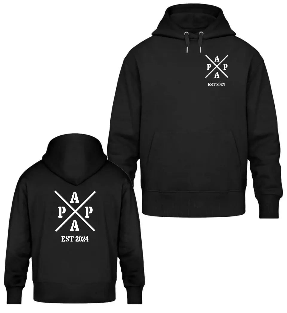 Papa Cross Premium Hoodie doppelseitig personalisierbar