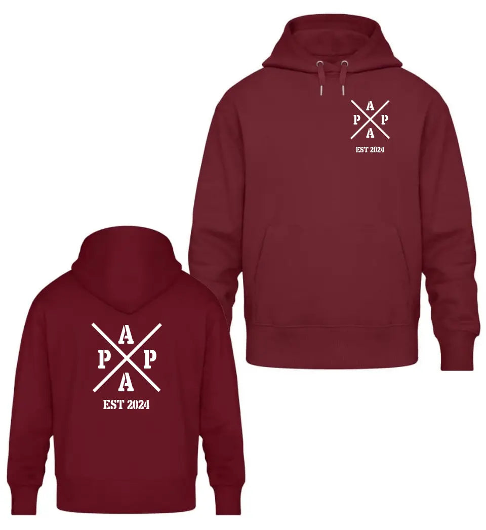 Papa Cross Premium Hoodie doppelseitig personalisierbar