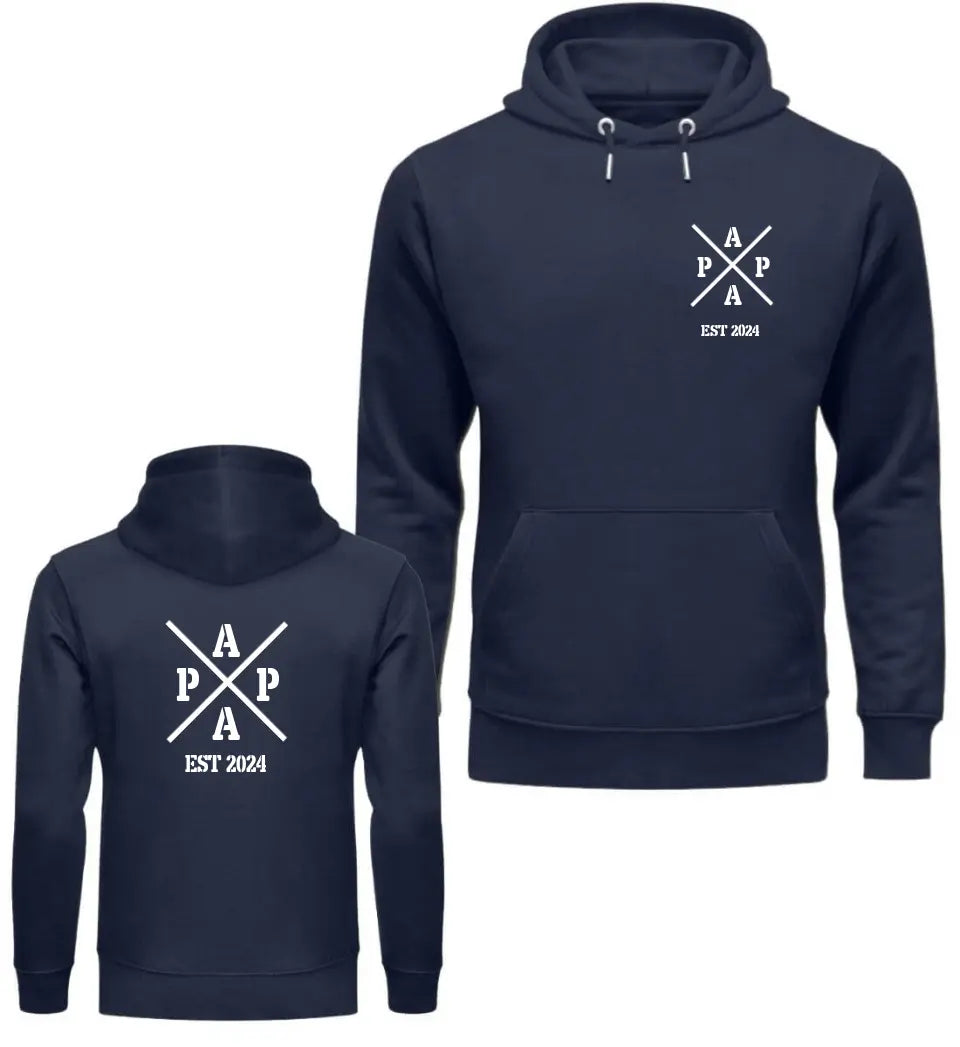 Papa Cross Premium Hoodie doppelseitig personalisierbar