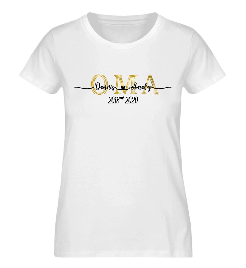 Opa & Oma personalisiertes Premium T-Shirt aus Biobaumwolle