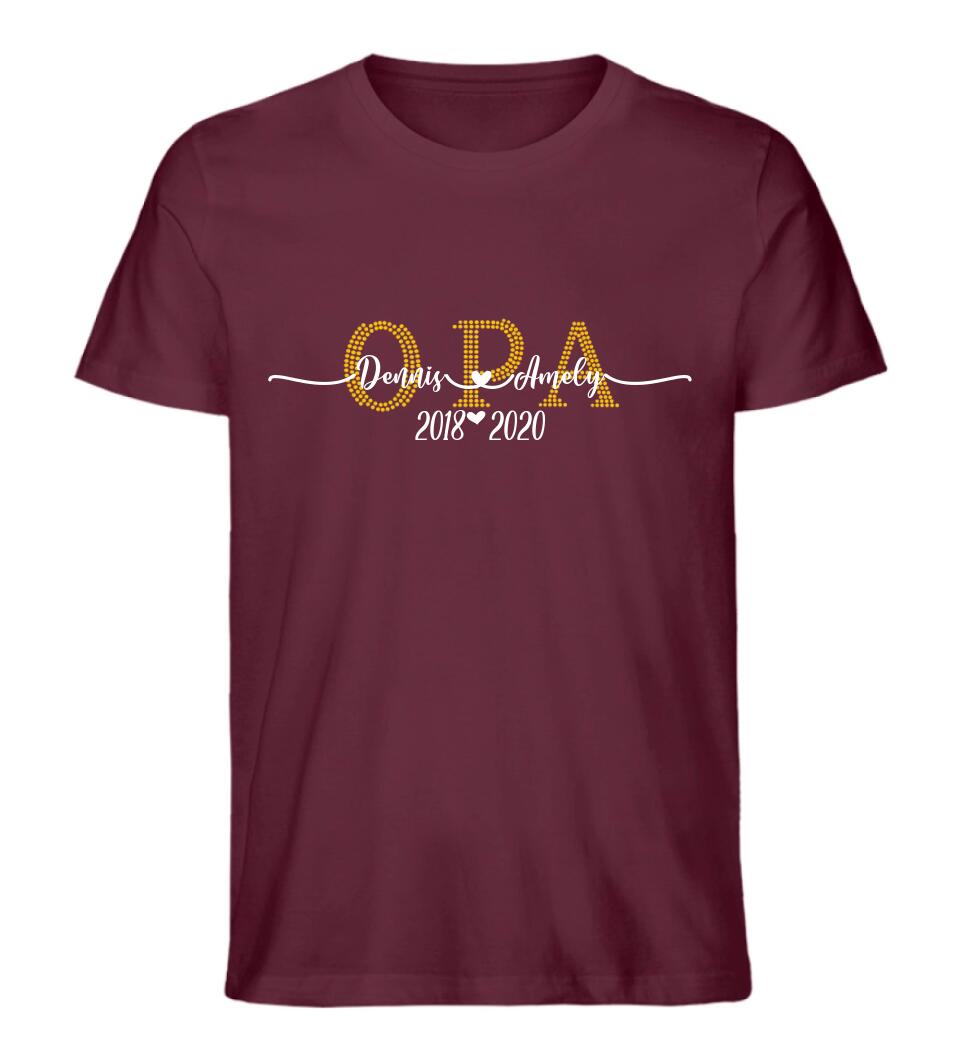 Opa & Oma personalisiertes Premium T-Shirt aus Biobaumwolle