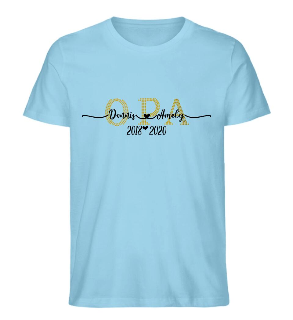 Opa & Oma personalisiertes Premium T-Shirt aus Biobaumwolle