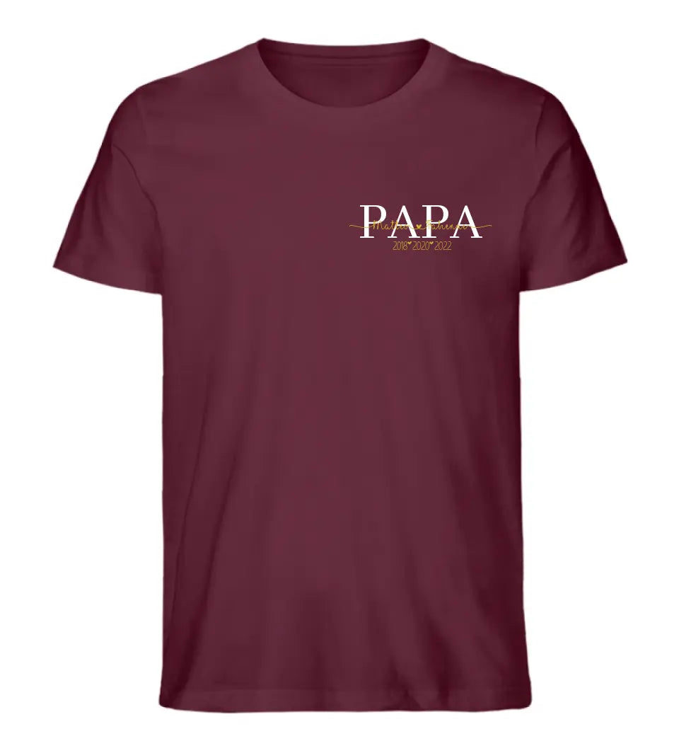 Papas personalisiertes Premium Shirt Brustmotiv