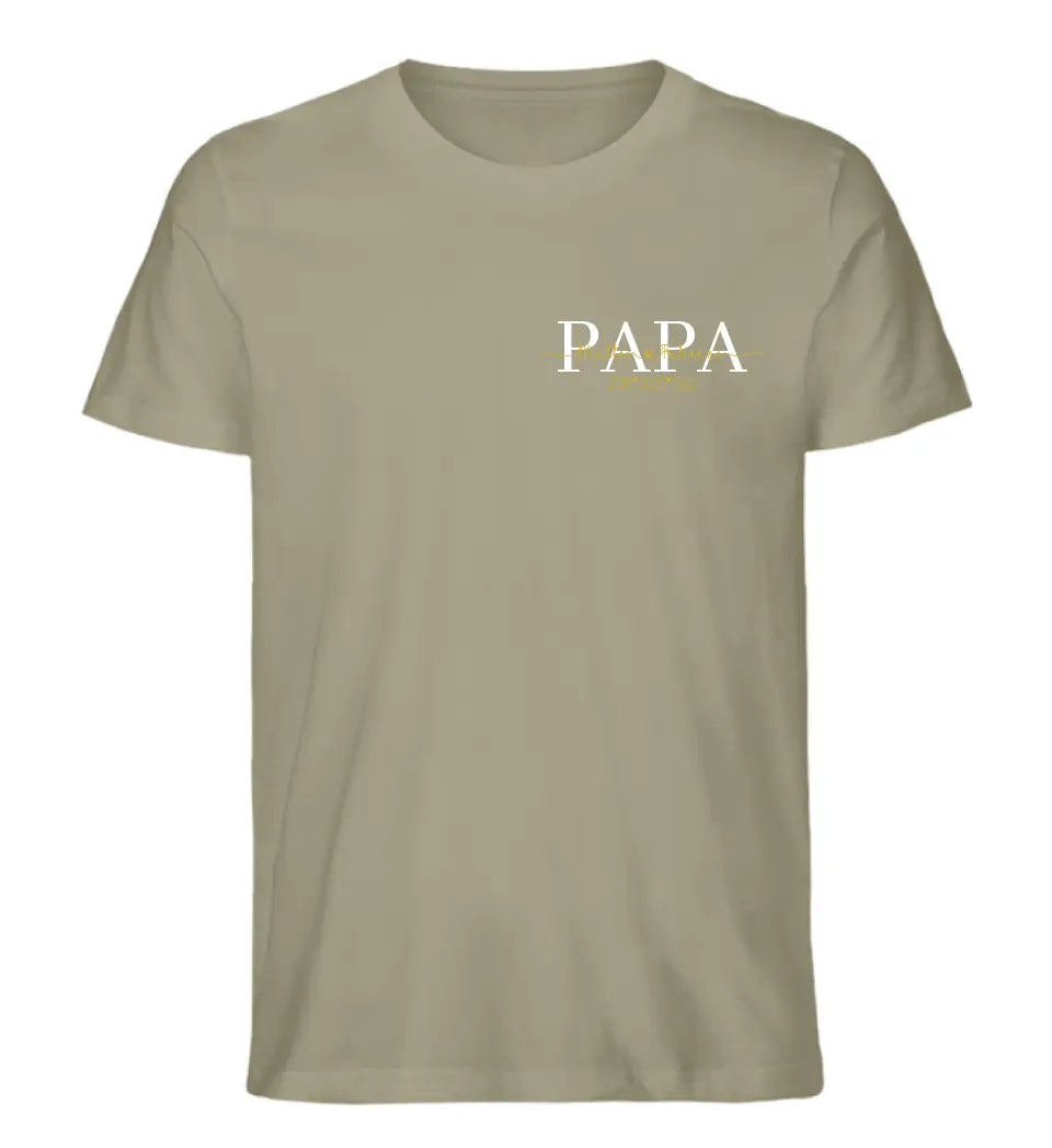 Papas personalisiertes Premium Shirt Brustmotiv