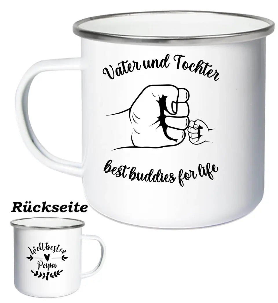 Vater und Kind Tasse personalisierbar mit Namen und Foto