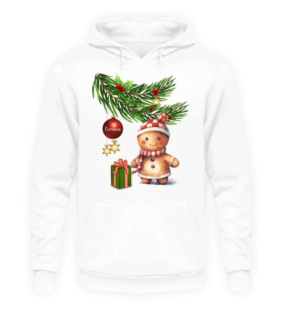 Premium Hoodie mit Lebkuchen Familie - Weihnachtsmotiv personalisierbar - Familienset Lebkuchenfrau Lebkuchenmann