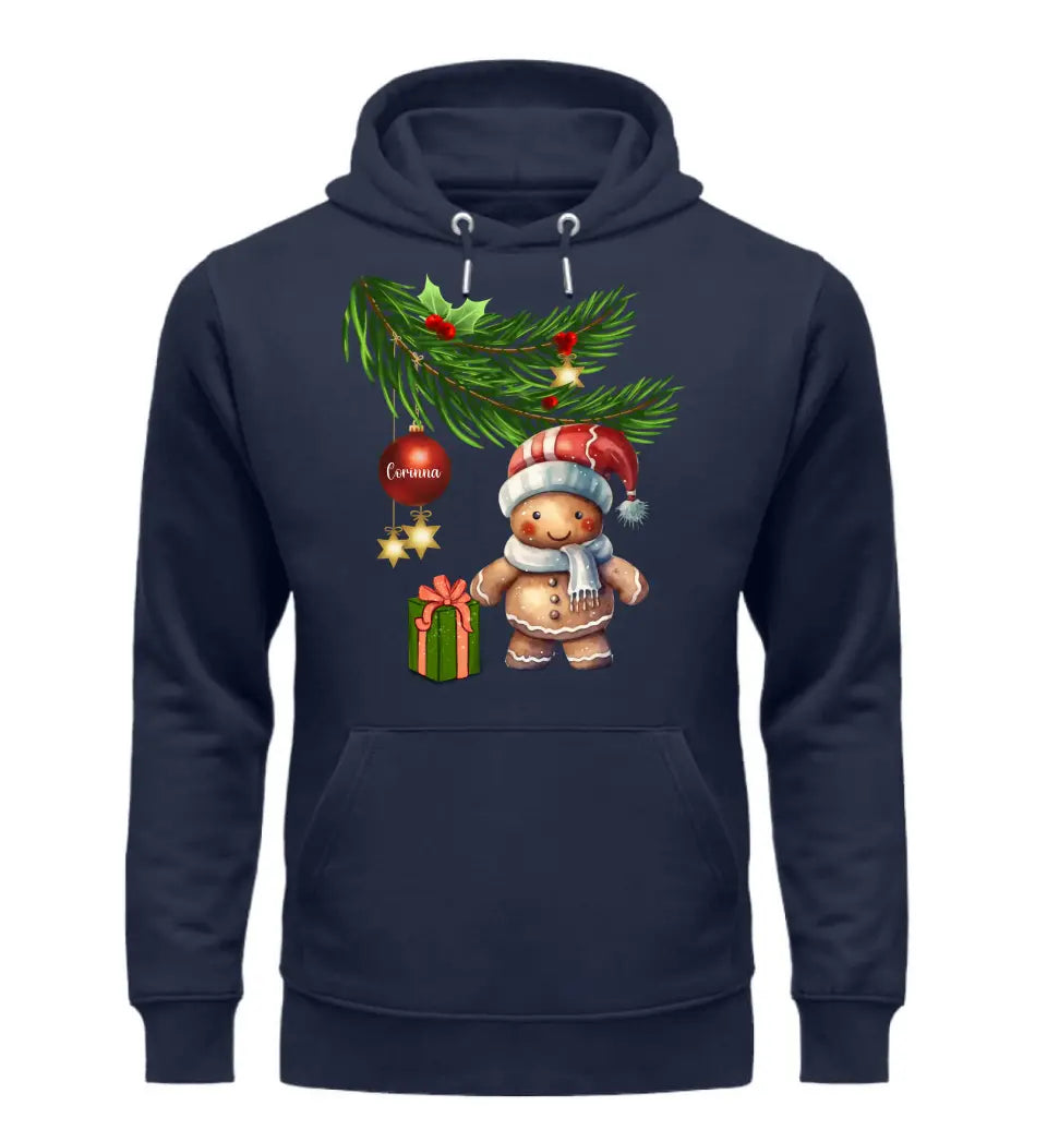 Premium Hoodie mit Lebkuchen Familie - Weihnachtsmotiv personalisierbar - Familienset Lebkuchenmann Lebkuchenfrau