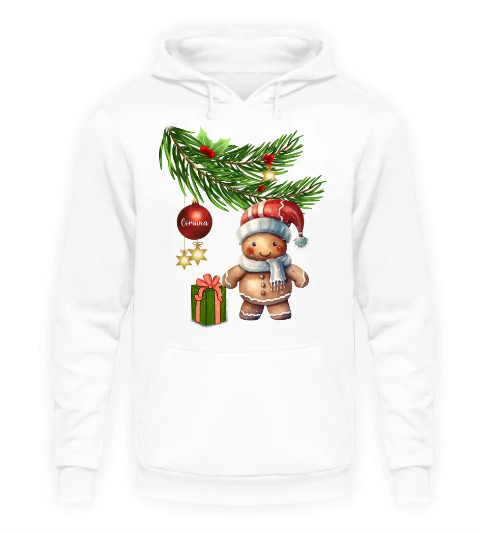 Premium Hoodie mit Lebkuchen Familie - Weihnachtsmotiv personalisierbar - Familienset Lebkuchenmann Lebkuchenfrau