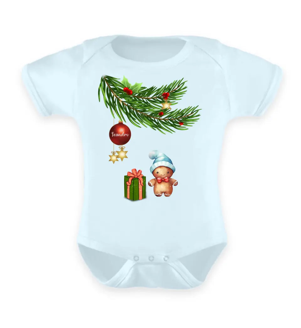 Baby T-Shirt mit Lebkuchen Familie - Weihnachtsmotiv personalisierbar - Familienset Lebkuchen Babyjunge Babymädchen