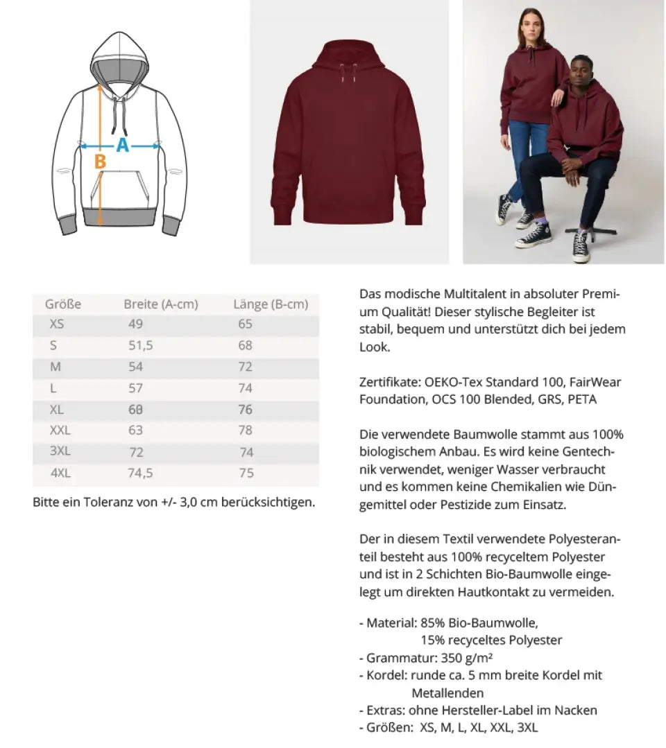 Papa & Mama Herz Hoodie personalisierbar