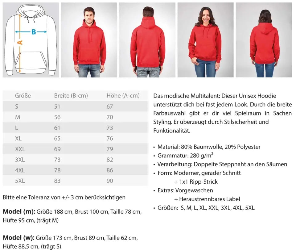 Papa Hand mit Kinder - personalisierbarer Premium Hoodie aus Biobaumwolle