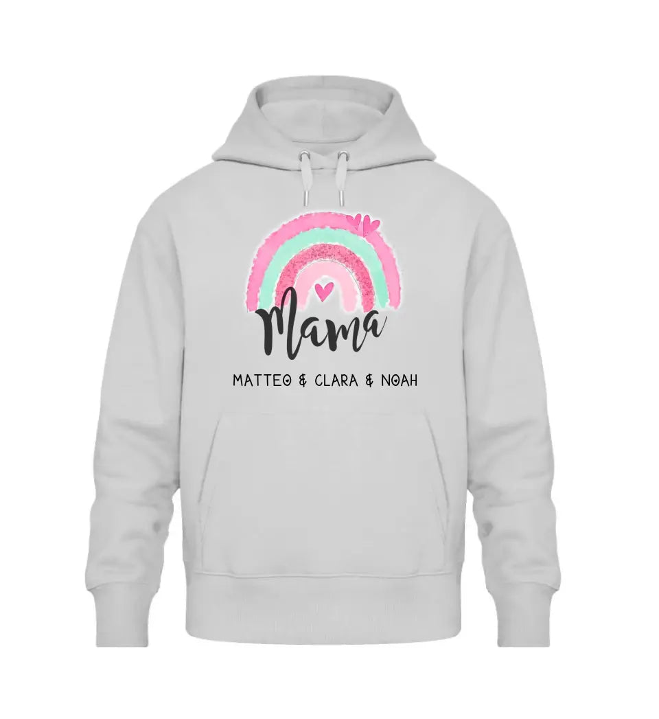 Regenbogen Mama Hoodie Personalisierbar