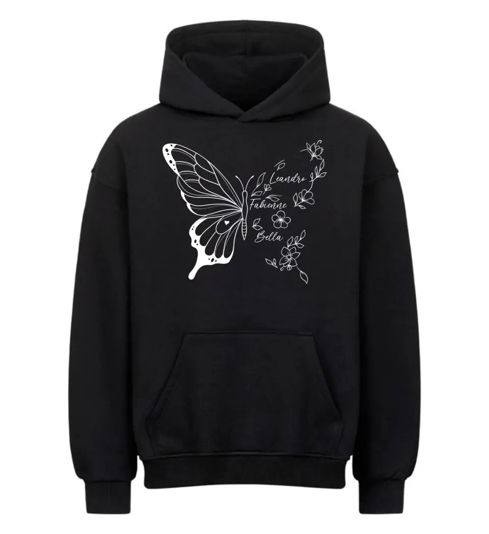 Schmetterlingsblume Hoodie Personalisierbar