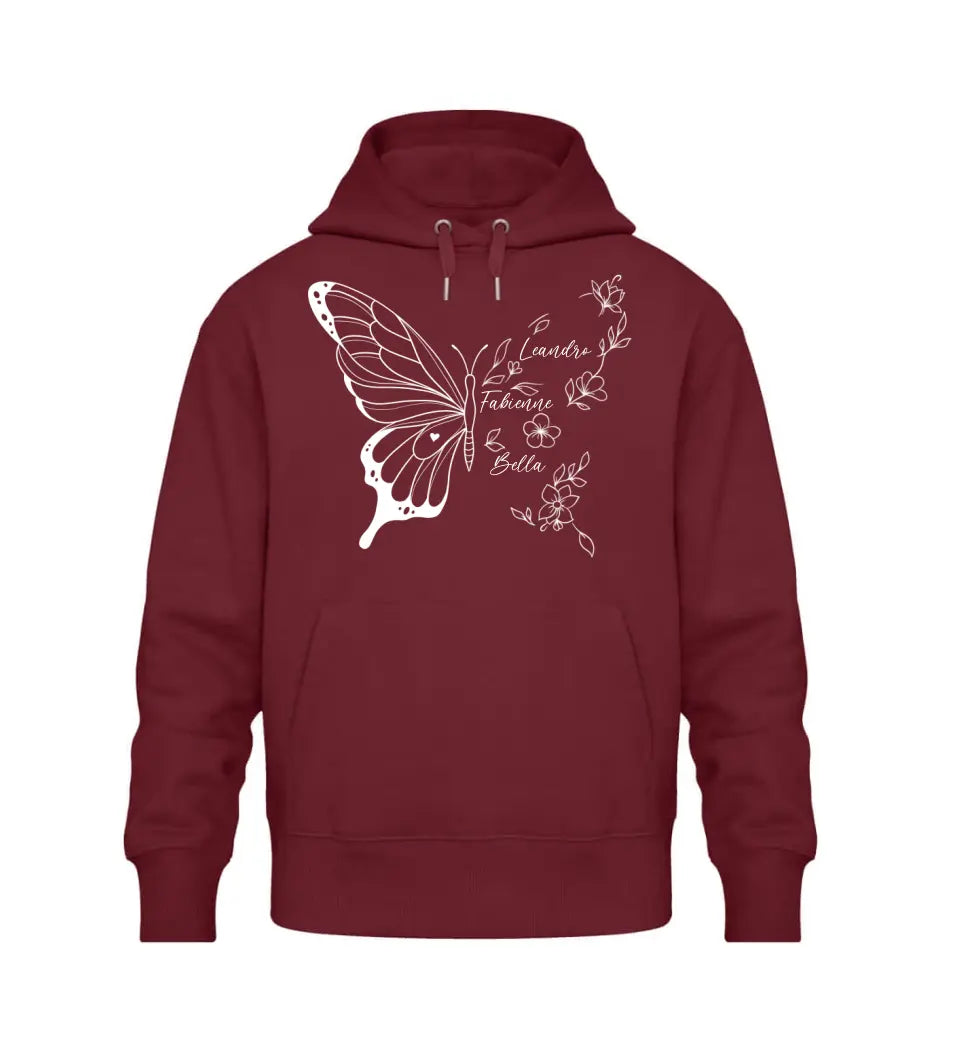 Schmetterlingsblume Hoodie Personalisierbar