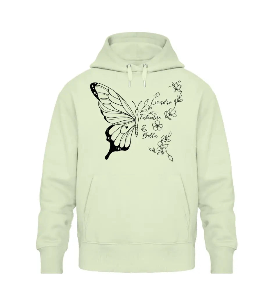 Schmetterlingsblume Hoodie Personalisierbar