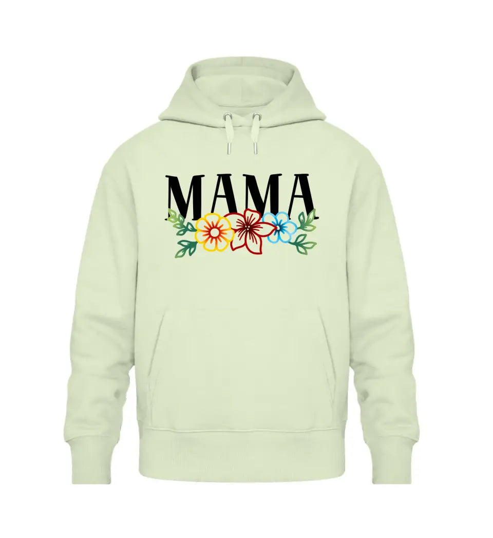 Blumen Mama Hoodie Personalisierbar