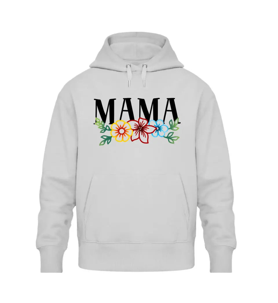 Blumen Mama Hoodie Personalisierbar