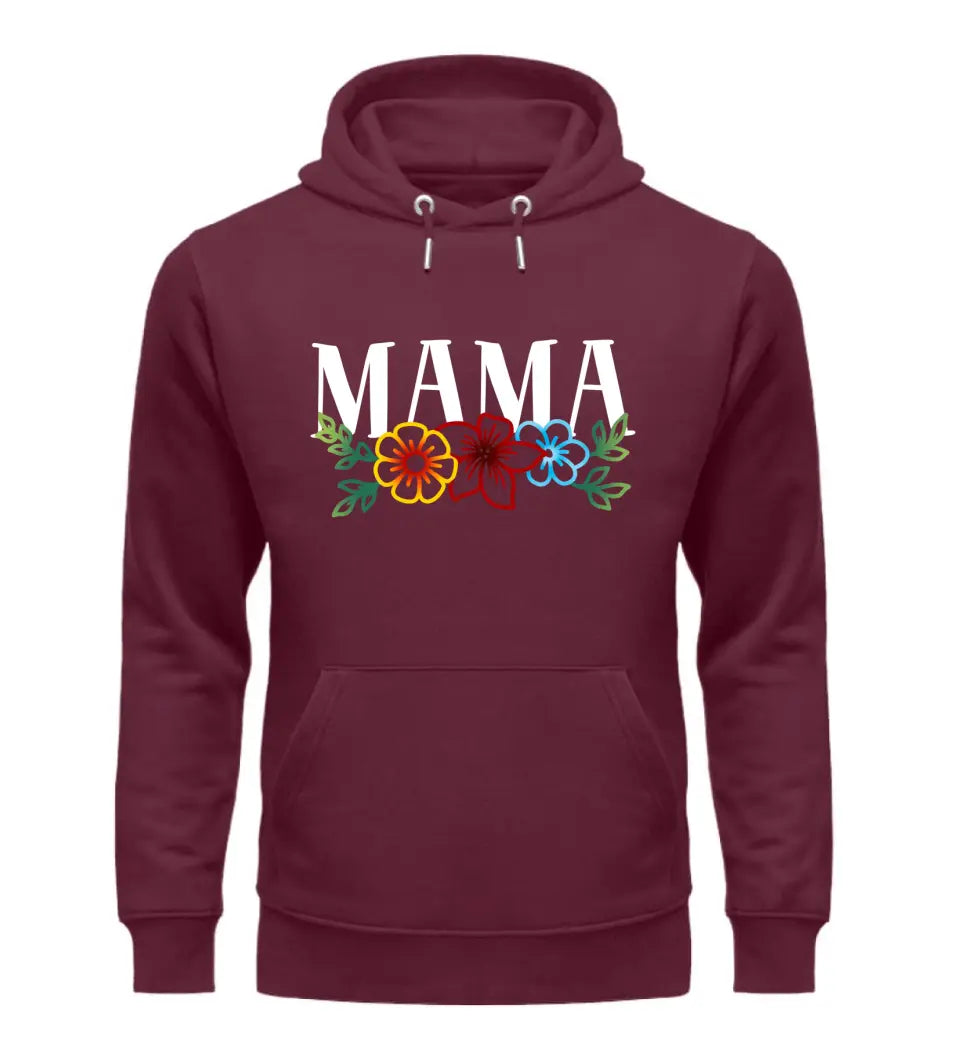 Blumen Mama Hoodie Personalisierbar