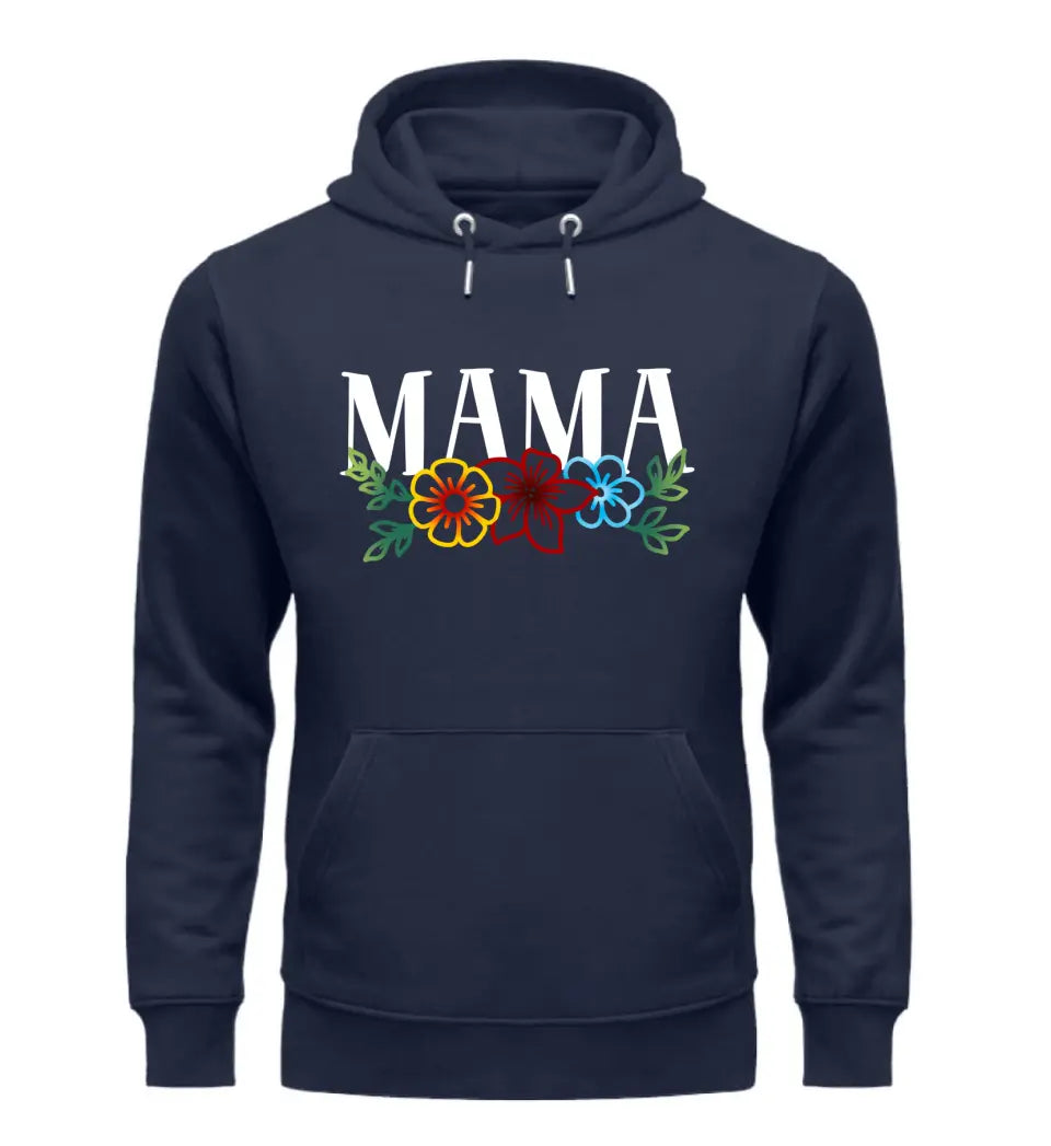 Blumen Mama Hoodie Personalisierbar