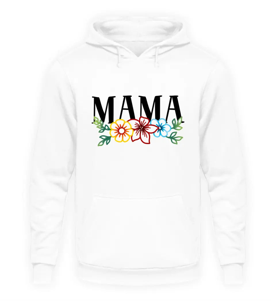 Blumen Mama Hoodie Personalisierbar