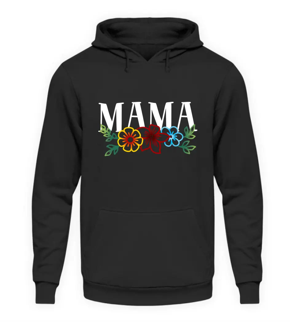 Blumen Mama Hoodie Personalisierbar