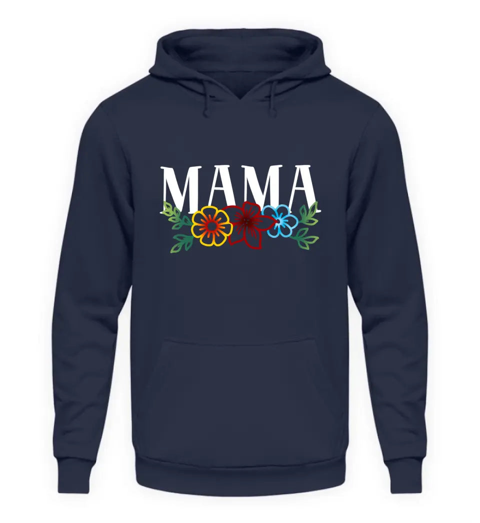 Blumen Mama Hoodie Personalisierbar