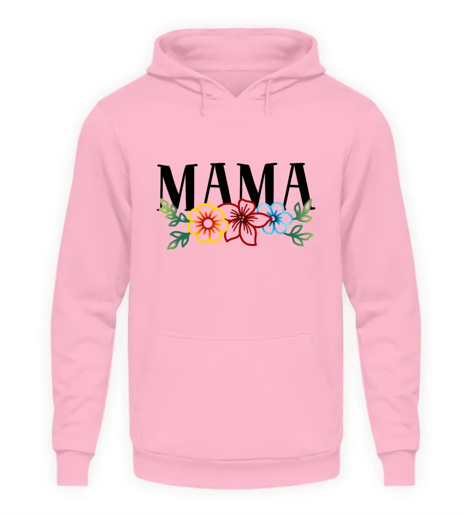 Blumen Mama Hoodie Personalisierbar